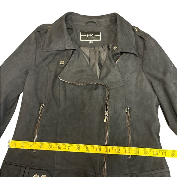 Blanc Noir Women's Charcoal Leather Jacket - Picture 8 of 13